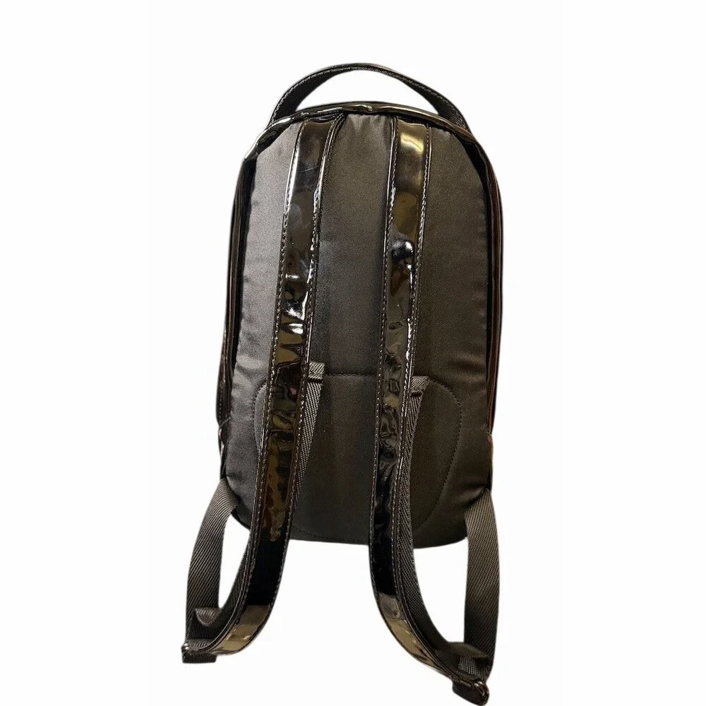Puma Prime Archive Crush Glossy Patent Black Lace-Up Front Pocket Backpack